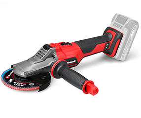 Foto de una amoladora angular inalámbrica.